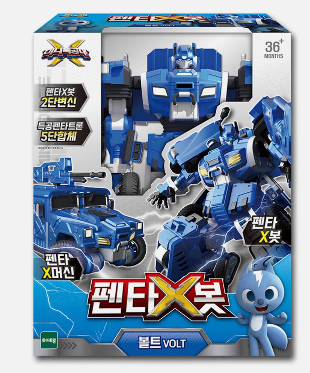 Mini Force X Penta Bot X Volt Transforming Robot Figure Toytron
