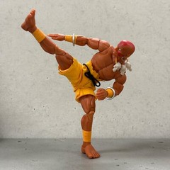 SU-DHA-ST: 1/12 Fabric yellow shorts for Jada Street Fighter Dhalsim