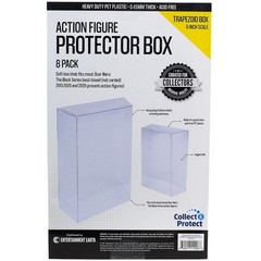 Star Wars BLACK SERIES Protector CASE Clear 8 Pack Angled Side 1:12 5x9x2
