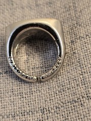 Vintage Batman 1989 Black And Yellow Silver Plastic Ring