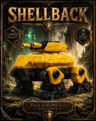 Shellback FDM 3D Printed Fantasy Armored Shell Collectible Figure