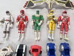 Vintage Bandai Mighty Morphin Power Rangers Cycle Figure Lot (see Video)