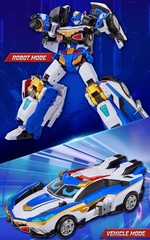 SAMG Metal Cardbot W Bluecop W Transforming Robot Figure Car Korean Anime 3+