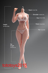 YM507 1/6 Female Body Pale Plump Slender Waist 12″ Detail Action Figure Model