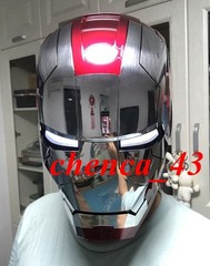 US Stock!! Autoking Iron Man Helmet MK5 1/1 Voice-controlled Mask Transform Gift