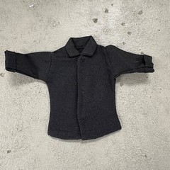 SU-RG-RSHT-BK: 1/12 Black Dress Shirt with roll-up sleeve for 6″ action figure