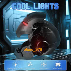 US SHIP! Iron Man MK5 Black 1:1 Cosplay Helmet Wearable Voice-control Open&Close