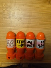 Vtg TMNT Turtle Wagon Van BLIMP Itchy/ Stink / Laugh/ Sleep BOMB missile Lot 4