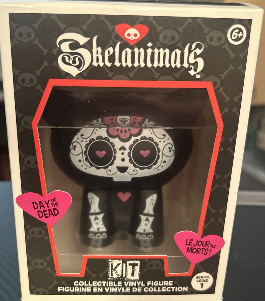 Skelanimals KIT The Cat Kitten Day Of The Dead Series 1 Hasbro Vinyl Figure NEW