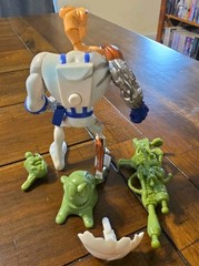 Playmates Toys Earthworm Jim Action Figure 1995 White Blue Beige Plastic Vintage