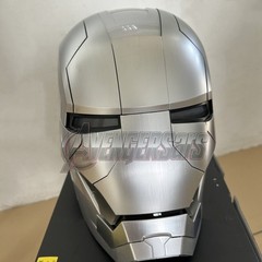 Iron Man MK5 1:1 AUTOKING Silver Helmet Wearable Voice-control Cosplay NEW
