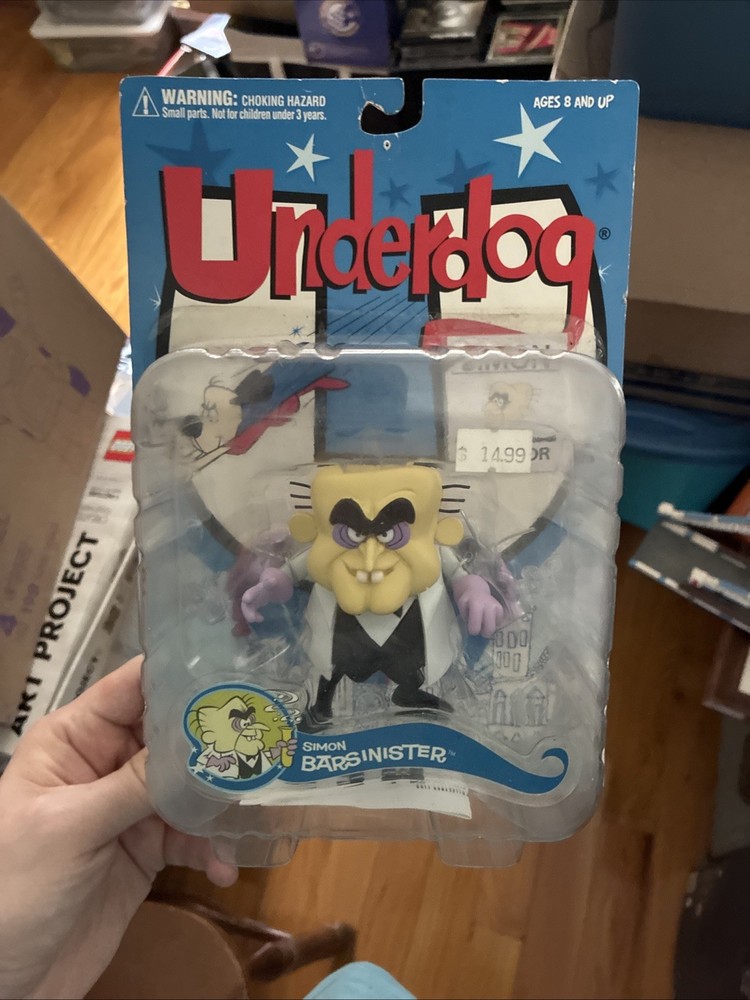 Underdog Simon Barsinister action figure New Sealed Vintage Rare
