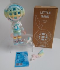 Little Sank SNOW by Sank Toys ❄🌨 Blue Pompom Shaker 24cm Vinyl/PVC LE199 NEW