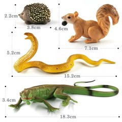 1pc Lizard Centipede Snake Squirrel Jungle Animal Miniature Art Toy Figure Doll