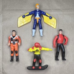 Lot of 4 Vintage McDonald’s 2001 Action Man Figures (Same Size as 1980s GI Joe)