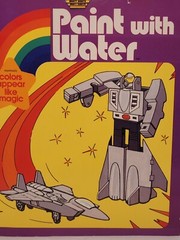 Vintage Go Bots Paint With Water Coloring Book Tonka 1985 NEW