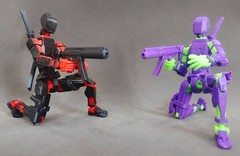 Titan 13 Action Figure Articulated Dummy 13 Robot w/ Weapons & Extra Hands
