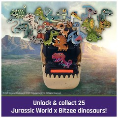 BITZEE Jurassic World Interactive Dinosaur Toy with 25 Dinosaurs Inside Reacts