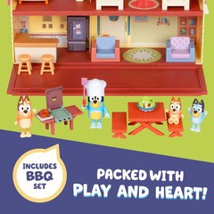 Bluey Toy House Mega Bundle Family Home & BBQ Taille unique, Multicolor