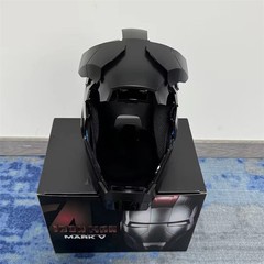 Autoking Iron Man Black MK5 Helmet Mask Electronic Voice Control Cosplay Props