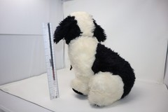 APPLAUSE BLACK/WHITE English Sheep Dog Plush Brown Toggle Collar 16″ 1985
