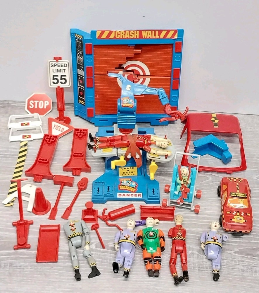 Vintage Tyco Crash Dummies Lot Figures & Test Center Playset Parts Pieces 90’s