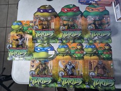 2002 Ninja Turtle Action Figures Complete Set 7 Carded Figures Fox Playmates