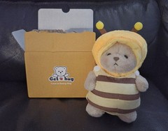Handmade Fully Jointed 5.9″ Yellow Bumble Bee Bear Plush Keychain