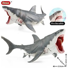 Megalodon Shark Toy Action Figure 6″ Small Animal Figurine Doll Gift for Kids