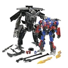 Transforming Robot Action Figure Set 2-in-1 Deformation Toy 7.9″ with Accessorie