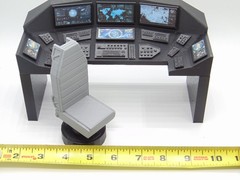 Custom 1:12 Scale Computer Operator Control Station Diorama Prop Set 6″ GI JOE