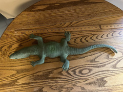 1 Large Realistic Lifelike Foam Alligator 44″ And 1 Soft Rubber Alligator 26″