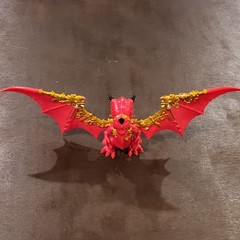 Treasure X Red Gold Black Dragon Fantasy Action Figure Plastic Toy