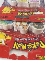 6 Pencils With Eraser Toppers Vintage 1999 Pokémon Gotta Catch ’em All! Rose Art