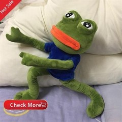 45cm Sad Frog Plush Toy Soft Stuffed Pillow Magic Expression Pepe Love Gifts £