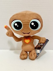 ET Plush Set Elliot Red Hoodie Heart Extraterrestrial Alien 7″ Universal New