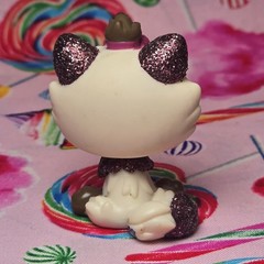 Littlest Pet Shop Authentic LPS #2143 Himalayan Cat Tan Brown Glitter Blue Eyes