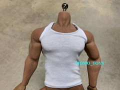 1/6 Tank Top Sports Vest WHITE For 12″ Hot Toys PHICEN TBLeague M34 M35 Figure
