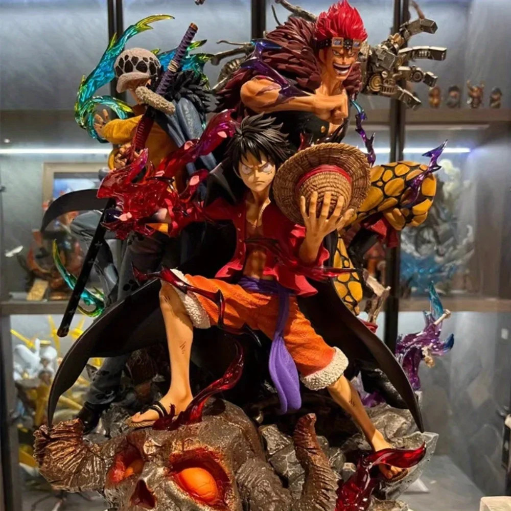 One Piece Onigashima Action Figures – Luffy, Kid & Law Collectible Set