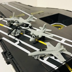 GI Joe USS Saratoga Motorized Aircraft Carrier W Box Jets Helicopter Works Video