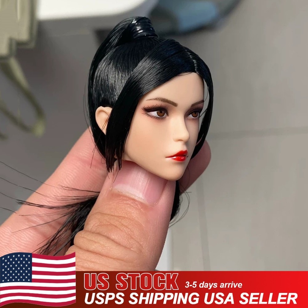 US 1/6 Beauty Girl Makup Head Sculpt Model For 12″ Female Action Figure Body Toy