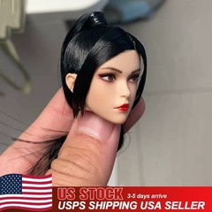US 1/6 Beauty Girl Makup Head Sculpt Model For 12″ Female Action Figure Body Toy