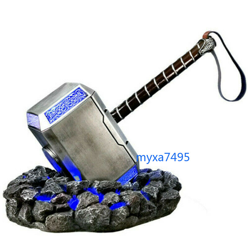 Stormbreaker Thor Hammer Avengers LED Stand Base Resin Gifts Cosplay Prop New