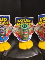 SET LOT 3 Hasbro Loud Mouth 8.5″ Action Figure Big Bang Sound Red Purple, Green