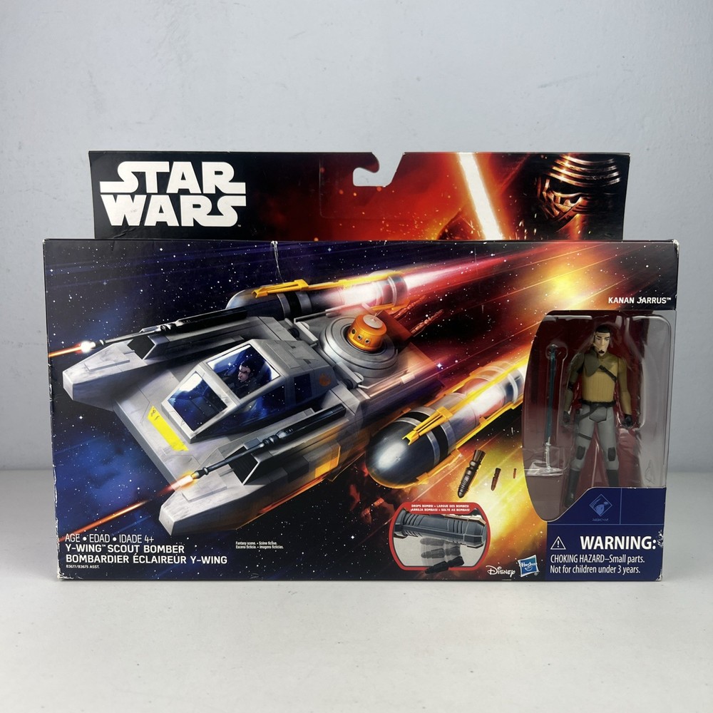 Star Wars Rebels Y-Wing Scout Bomber With Kanan Jarrus Action Figure Brand New