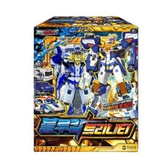 Metal Cardbot S Blue Cop Trinity Ultimate 3-Stage Combination Transforming Robot
