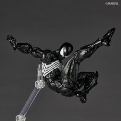 Revoltech Amazing Yamaguchi Symbiote Spider-Man Black Suit Figure In Stock