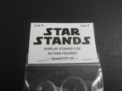Action Figure Stand LOT of 20 – 1″ inch Clear, For Vintage Star Wars – T1c