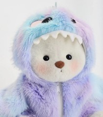 Handmade Fully Jointed 12inch Purple Rainbow Dinosaur Teddy Bear