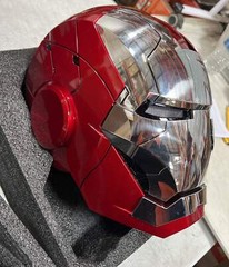 AUTOKING Iron Man MK5 1:1 Helmet Wearable Voice Control Cosplay Prop Opened US